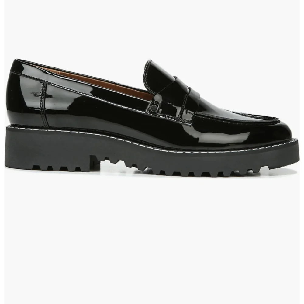 Frano Sarto | Cassandra Black Patent Leather Penny Loafers - Picture 5 of 13